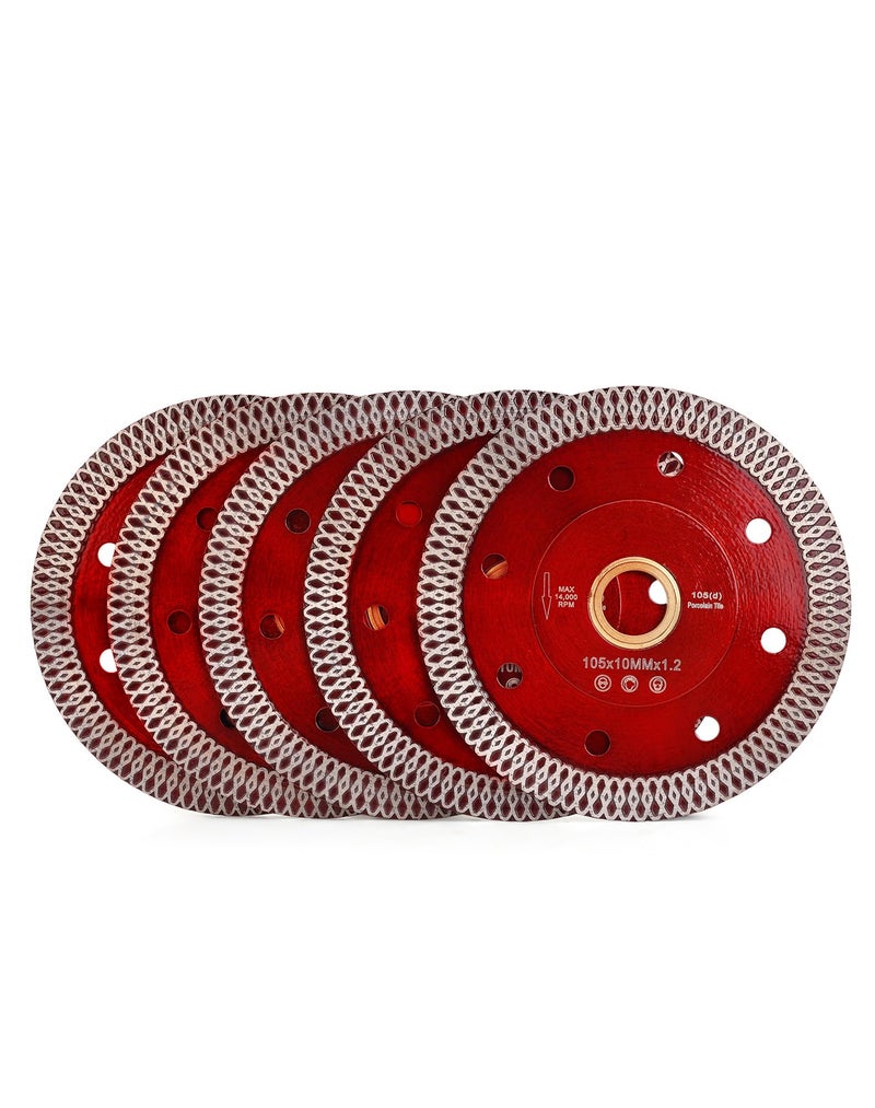 Casaverde 4 in Super Thin Dry Wet Diamond Porcelain Saw Blades Ceramic Cutting Disc Wheels for Cutting Tile Porcelain Granite Marbles(91-5PCS)â€¦â€¦ - Image 1